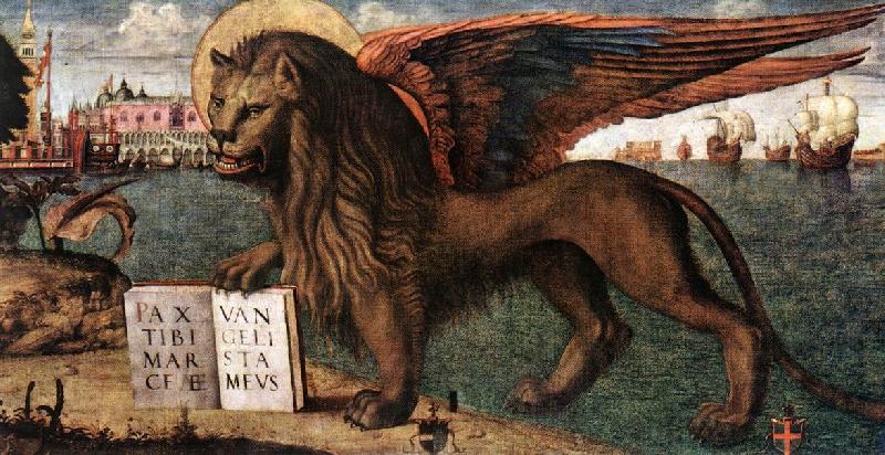 CARPACCIO, Vittore The Lion of St Mark (detail) dsf China oil painting art